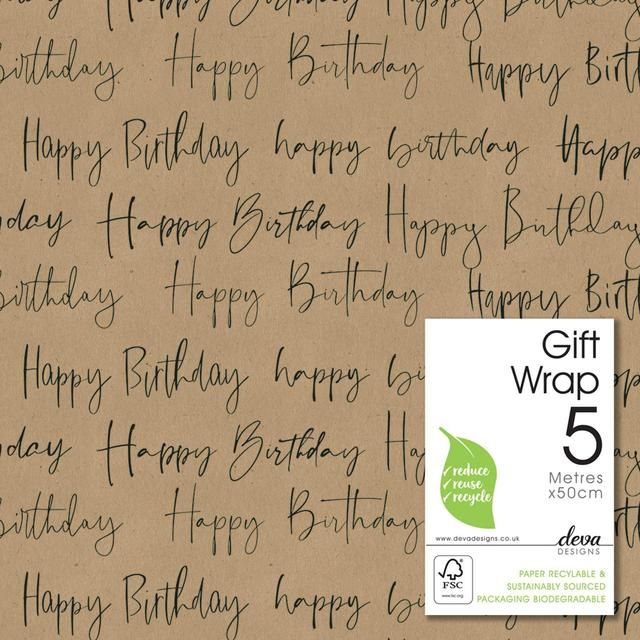 Birthday Craft Gift Wrap Roll - McGrocer