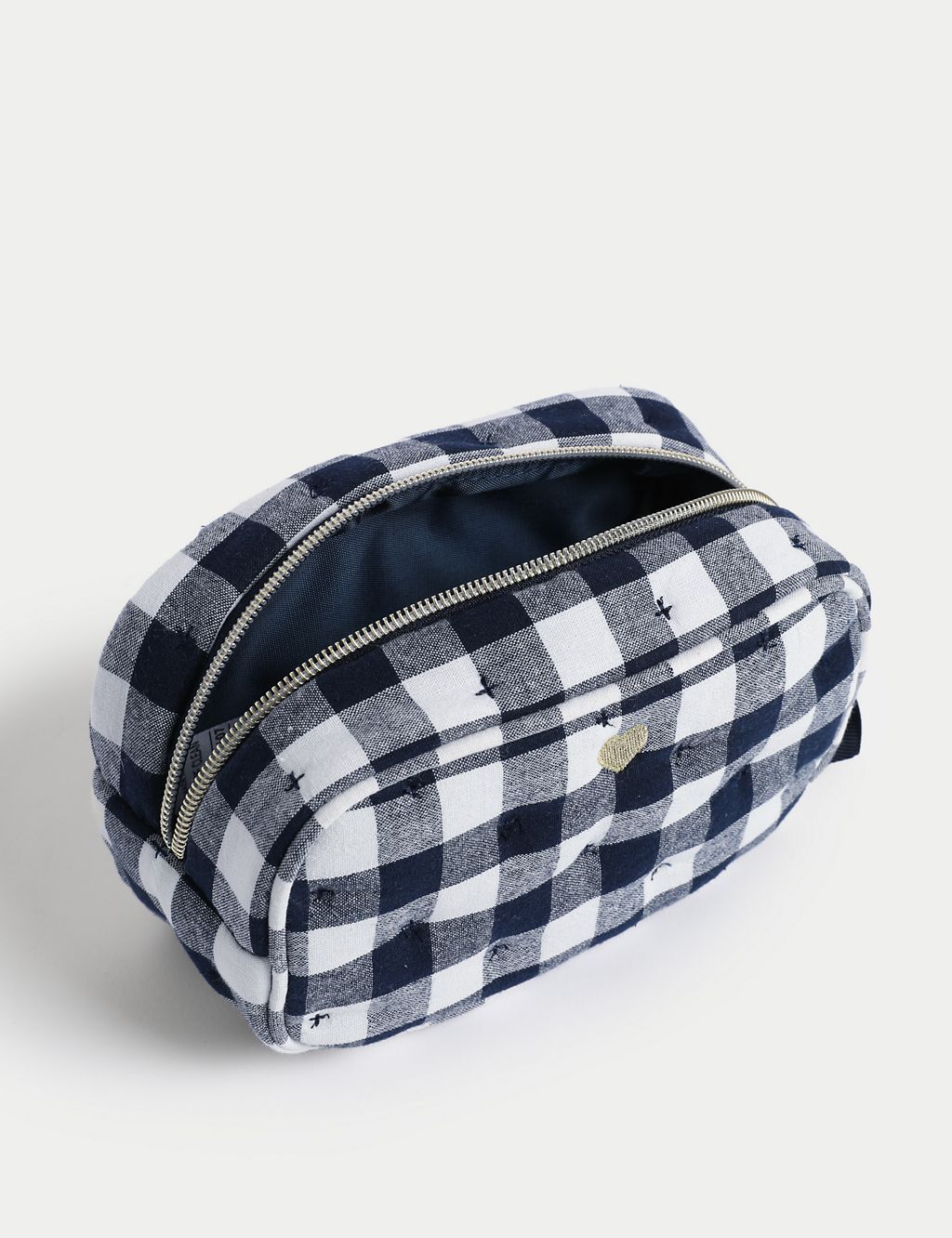 Blue and White Gingham Cosmetic Bag - McGrocer