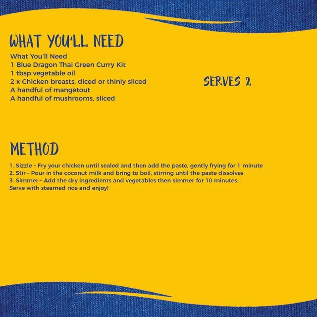 Blue Dragon Thai Green Curry Kit 253g - McGrocer