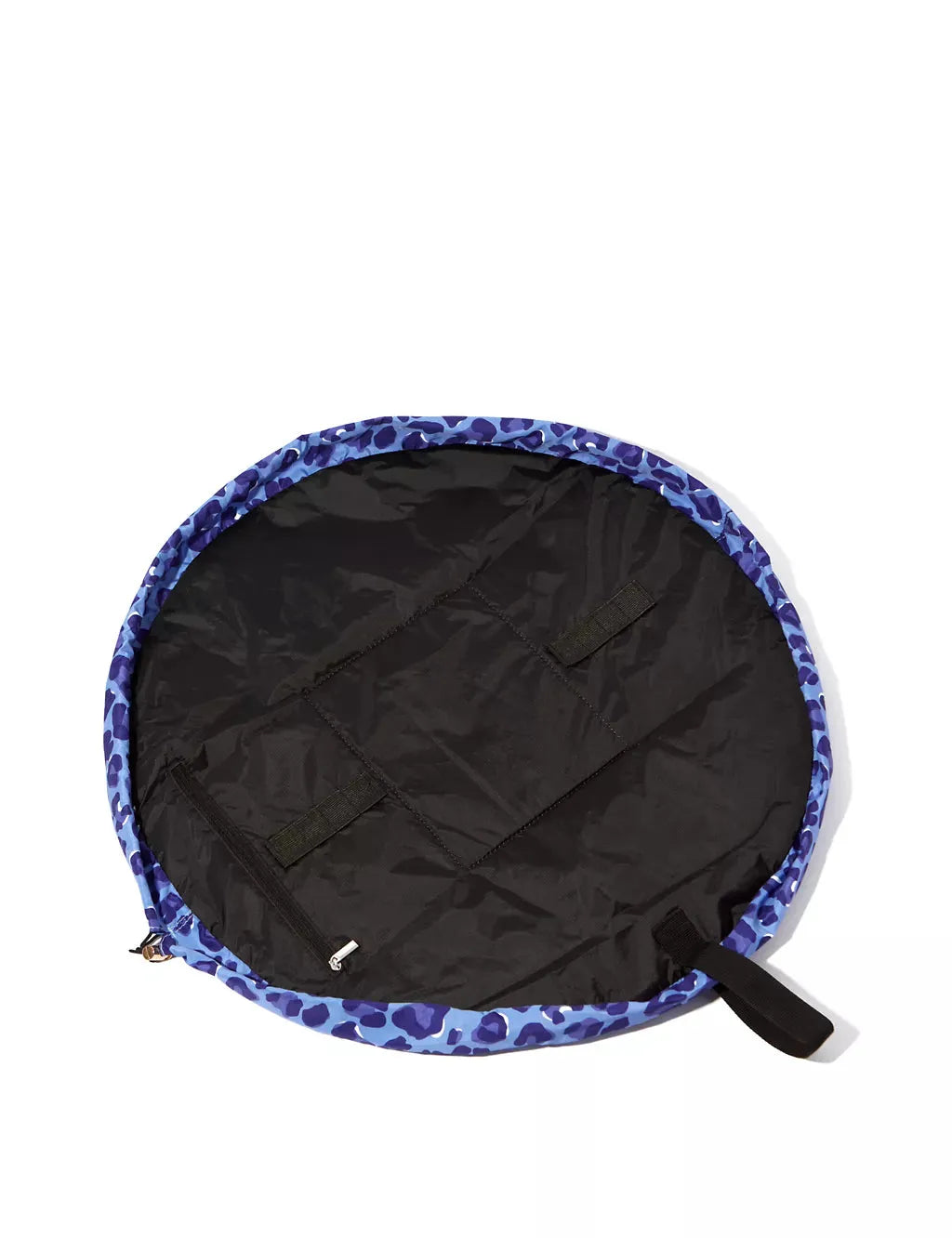 Blue Leopard Full Size Flat Lay Makeup Bag - McGrocer