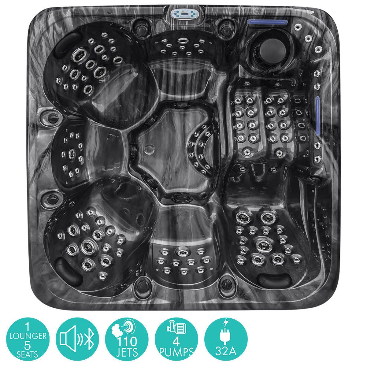 Blue Whale Spa Kingsbury 110-Jet 6 Person Hot Tub - Delivered and Installed - McGrocer