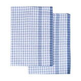 Blue & White Check Tea Towels 2 per pack - McGrocer