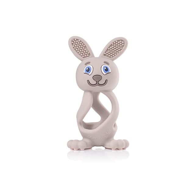 Bobbie Bunny Baby Teether Toy Cappuccino Grey - McGrocer