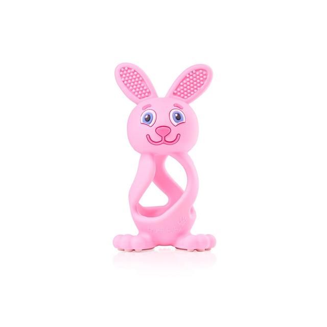 Bobbie Bunny Baby Teether Toy Rose Pink - McGrocer