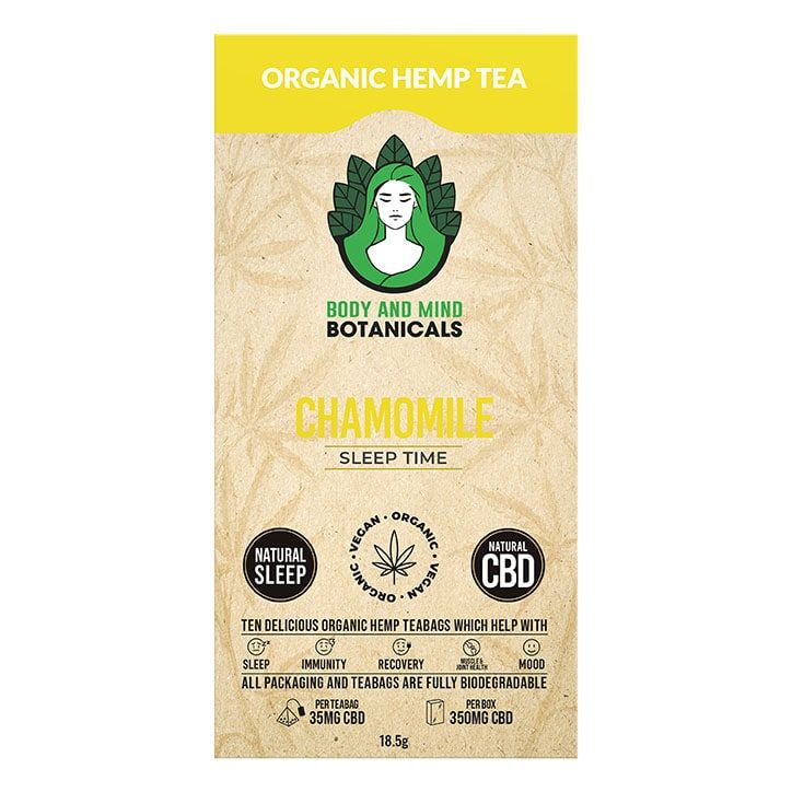 Body & Mind Botanicals CBD Hemp Tea Original 10 Tea Bags - McGrocer