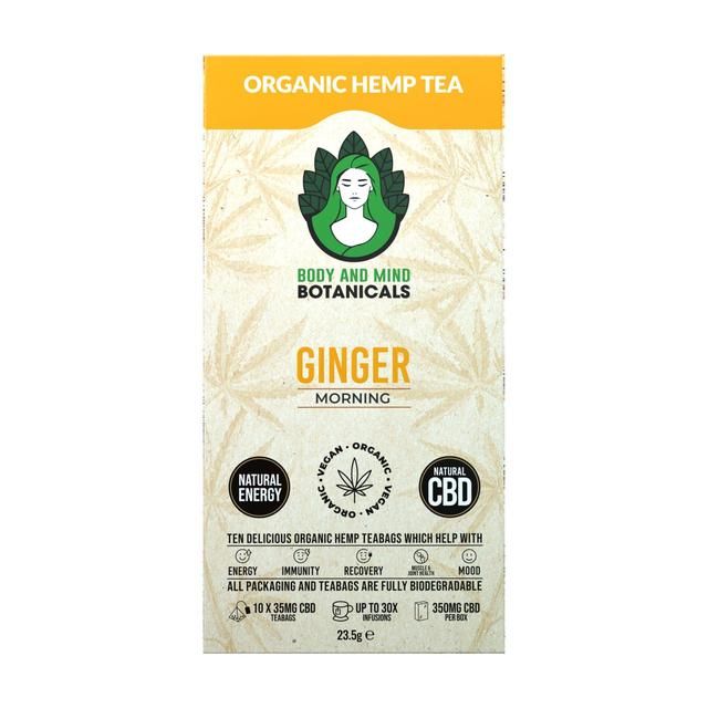 Body & Mind Botanicals Organic Hemp Tea - Ginger 10 per pack - McGrocer