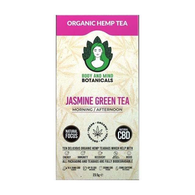 Body & Mind Botanicals Organic Hemp Tea - Jasmine Green Tea 10 per pack - McGrocer