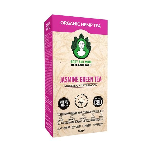 Body & Mind Botanicals Organic Hemp Tea - Jasmine Green Tea 10 per pack - McGrocer