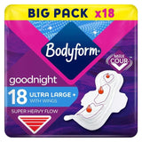 Bodyform Cour-V Ultra Night Sanitary Towels Wings   18 per pack - McGrocer