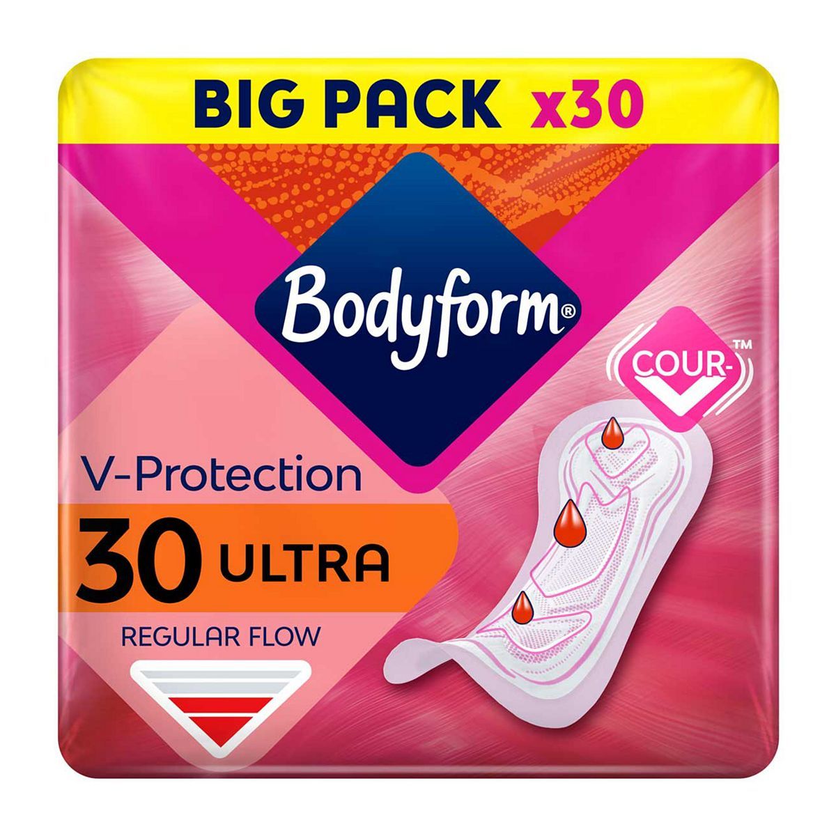 Bodyform Cour-V Ultra Normal Sanitary Towels 30 pack - McGrocer