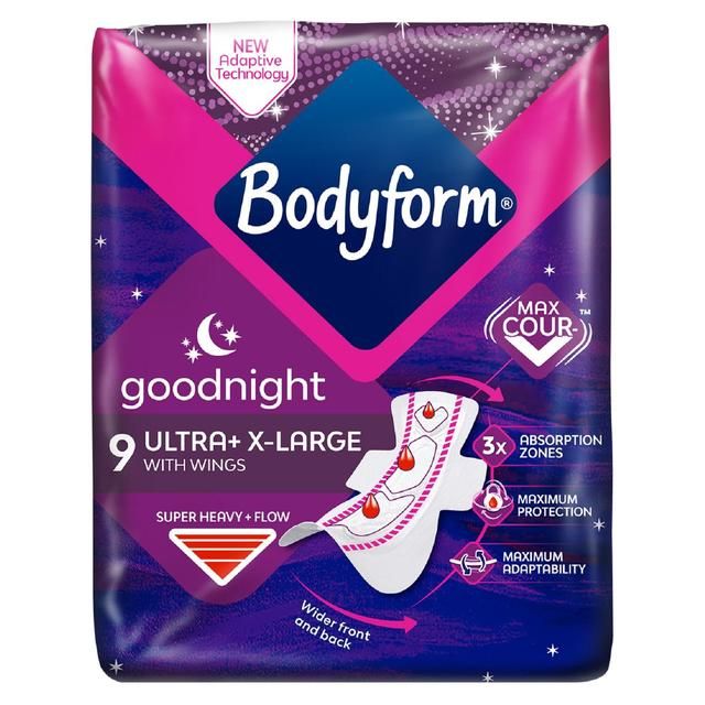 Bodyform Ultra Night Extra 9 per pack - McGrocer