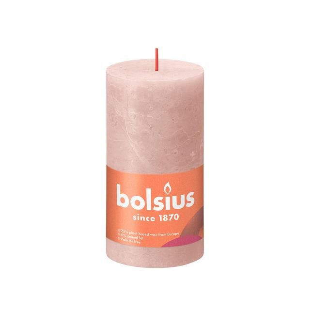 Bolsius Rustic Candle 130/68 - Misty Pink - McGrocer