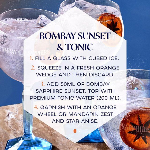 Bombay Sapphire Sunset Special Edition Gin 70cl - McGrocer