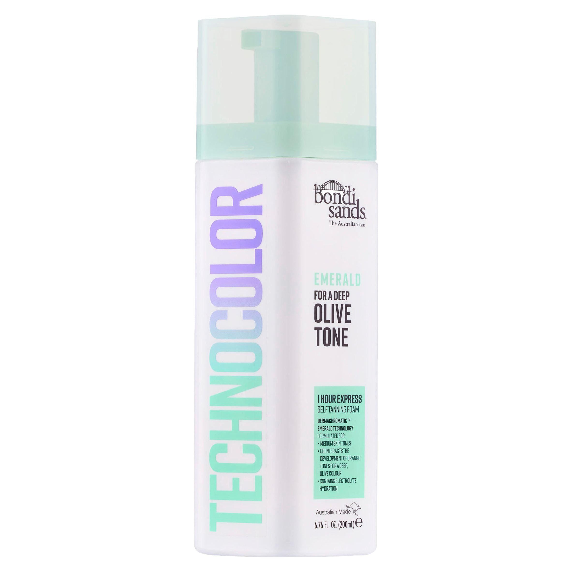 Bondi Sands Technocolor 1 Hour Express Self Tanning Foam Emerald 200ml - McGrocer