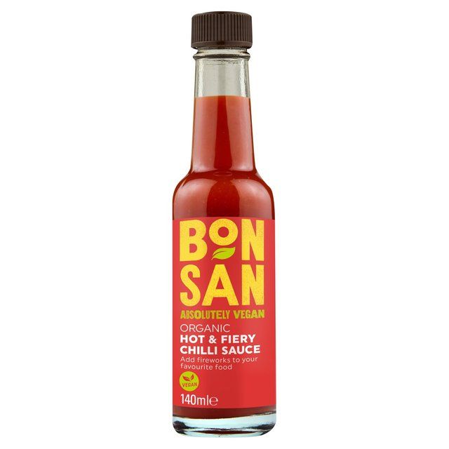 Bonsan Organic Vegan Hot & Fiery Chilli Sauce 140ml - McGrocer