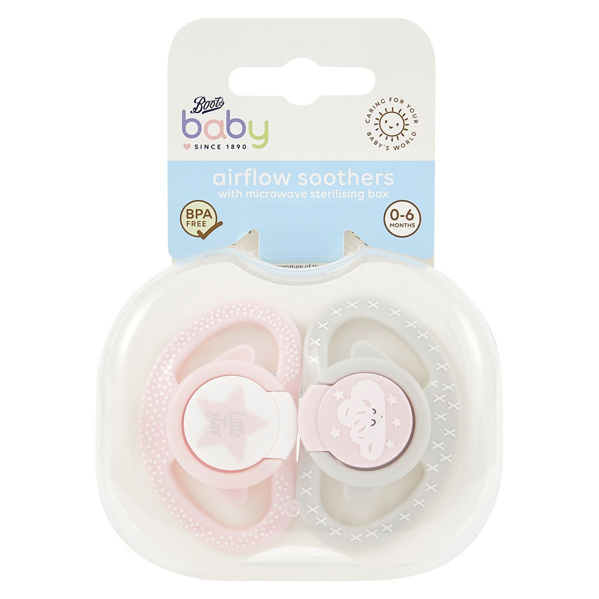 Boots Baby Classic Soothers 0-6m - 2 Pack - Pink - McGrocer