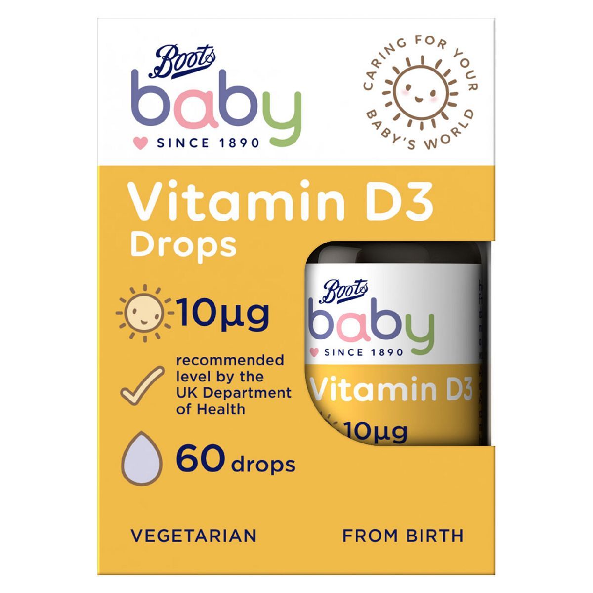 Boots Baby Vitamin D3 Drops - 60 Drops - McGrocer