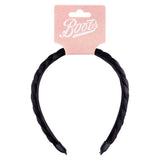 Boots black velvet plait headband - McGrocer