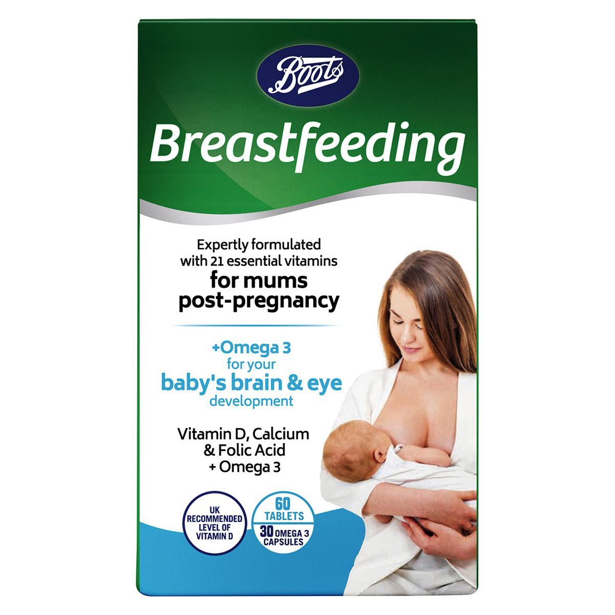 Boots Breastfeeding Essential Vitamins + Omega 3 - 30 day supply - McGrocer