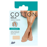 Boots Cotton Sole Ankle High 2 pair pack Nude One Size - McGrocer