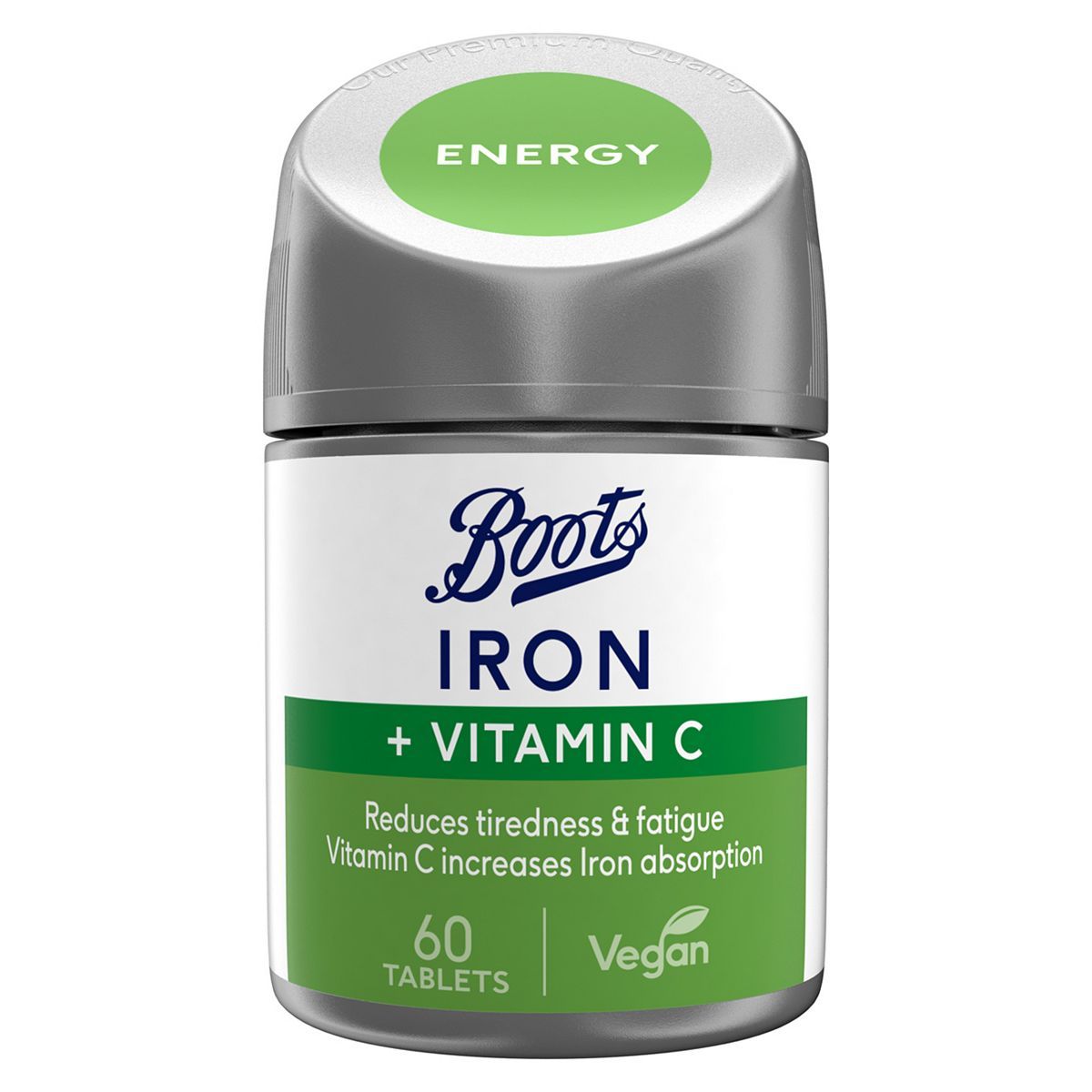 Boots Iron & Vitamin C 60 Tablets (2 month supply) - McGrocer