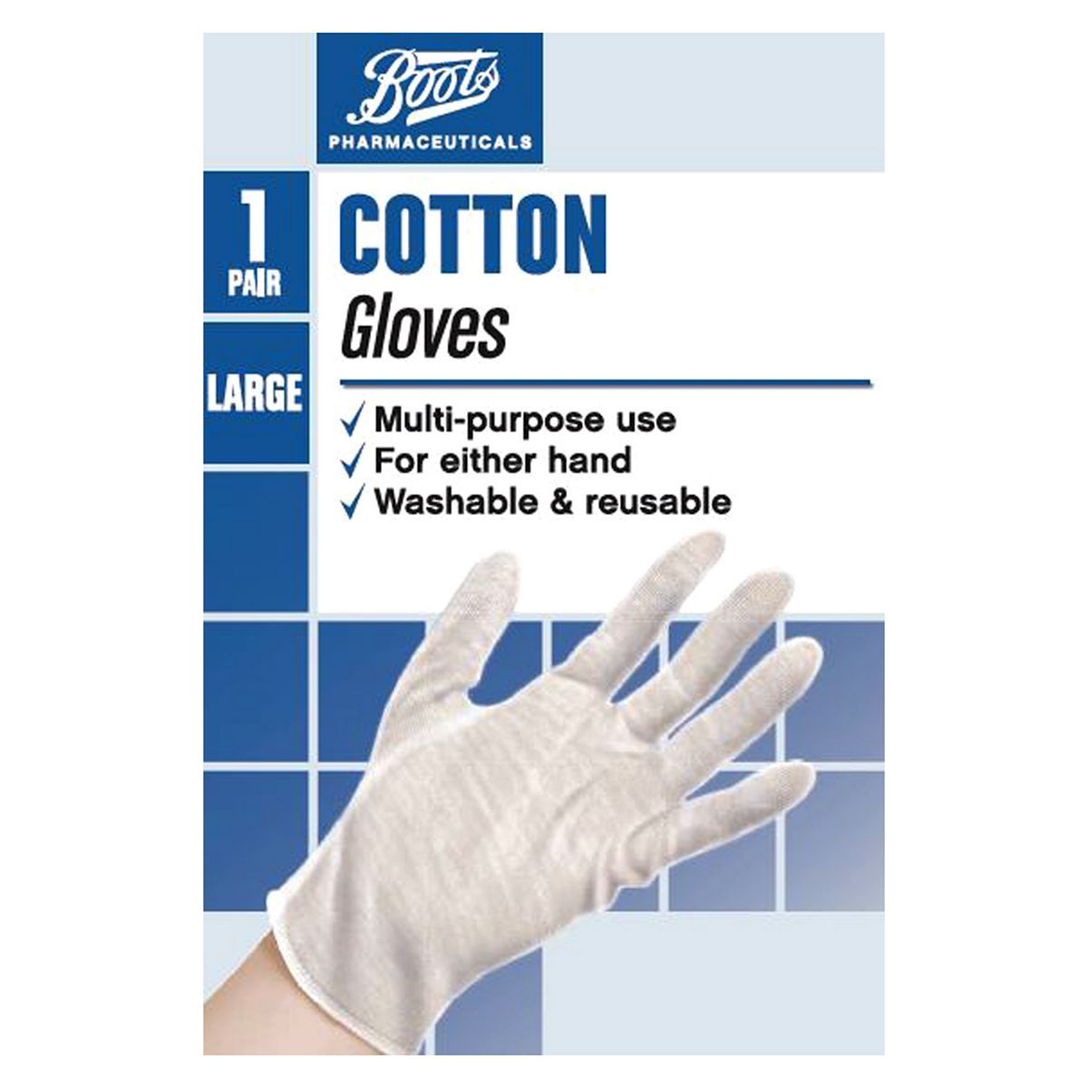 Boots Large Cotton Gloves - 1 Pair - McGrocer