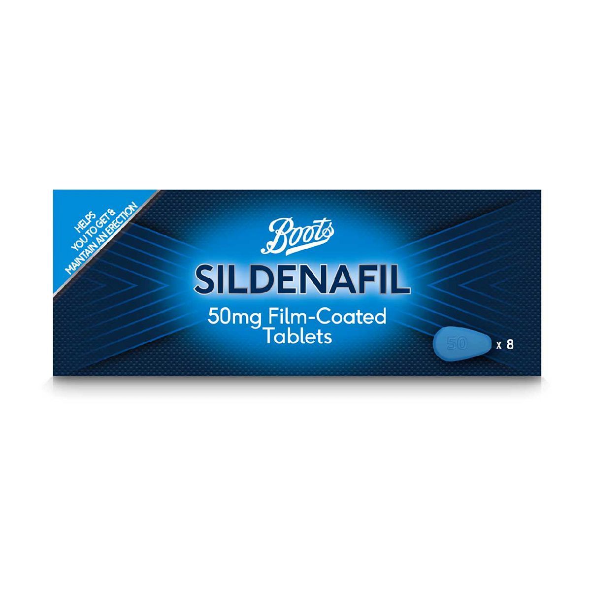 Boots Sildenafil 50mg Film-Coated Tablets - 8 Tablets - McGrocer