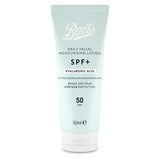 Boots SPF+ Hyaluronic Acid Moisturising Lotion SPF50 50ml - McGrocer