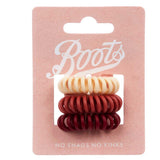 Boots spiral hair ties maroon 3s - McGrocer