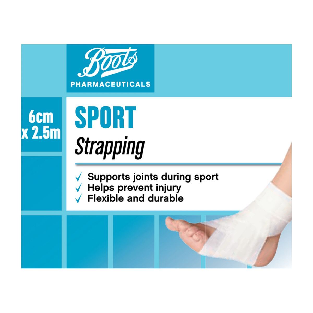 Boots Sports Strapping 2.5m x 6cm - McGrocer