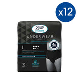 Boots Staydry Men's Underwear Pants Large - 120 Pairs (12 Pack Bundle) - McGrocer