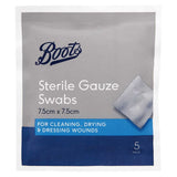 Boots Sterile Gauze Swabs (7.5cm x 7.5cm) - 5 Pack - McGrocer