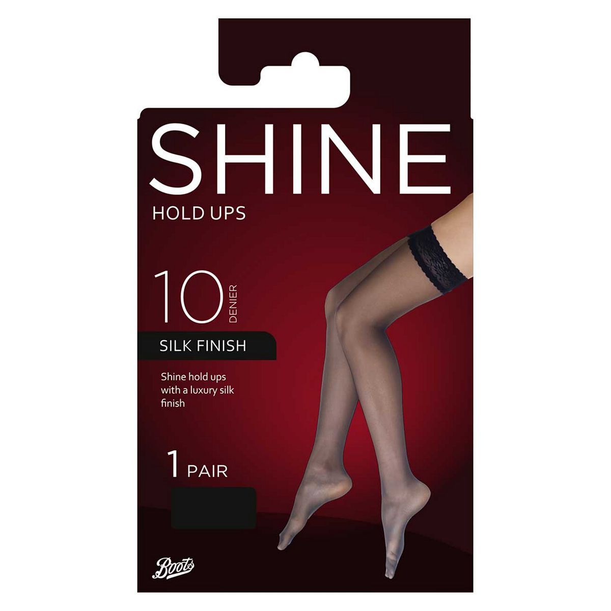 Boots Ultra Shine 10 Denier Hold Ups Black Small/Medium - McGrocer