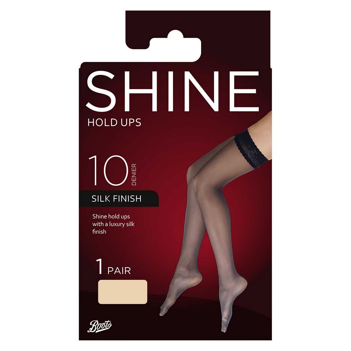 Boots Ultra Shine 10 Denier Hold Ups Nude Medium/Large - McGrocer