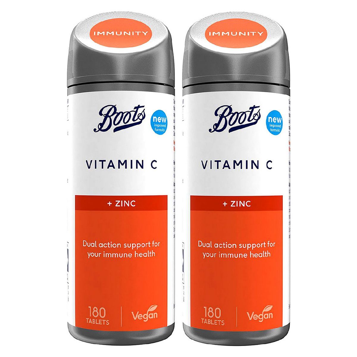 Boots Vitamin C & Zinc Bundle: 2 x 180 Tablets (1 year supply) - McGrocer