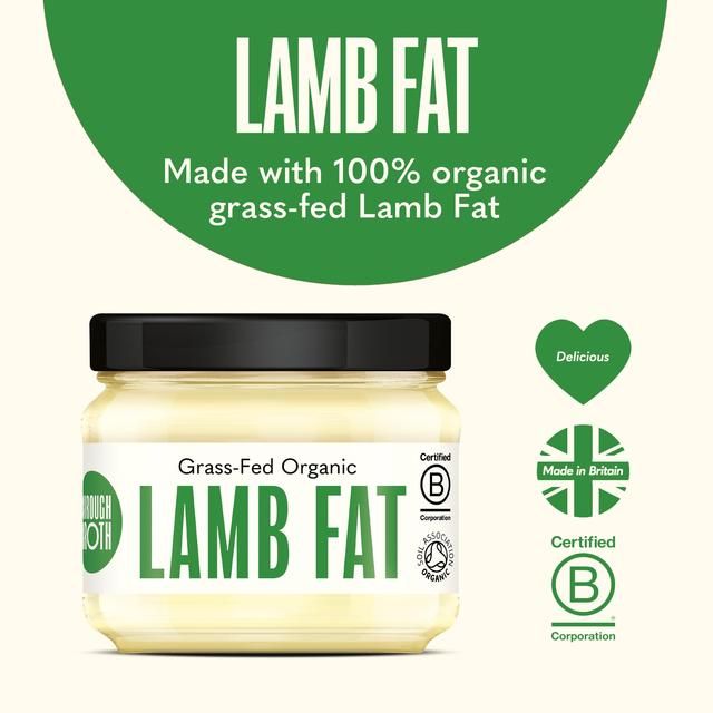 Borough Broth Co 100% Organic Lamb Fat 250g - McGrocer