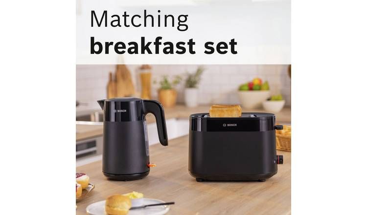 Bosch TAT2M123GB MyMoment Delight 2 Slice Toaster - Black - McGrocer