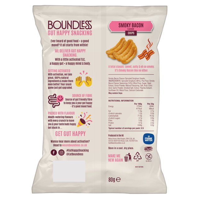 Boundless Smoky Bacon Chips Sharing Bag 80g - McGrocer