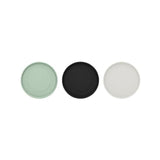 Brabantia Glass Jars Set of 3 Dark Grey Light Grey Jade Green.