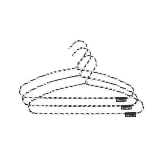 Brabantia Soft Touch Clothes Hangers Set of 3 black/white 3 per pack