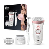 Braun Silk-épil 9 9-890 Epilator for Women, White/Rose Gold