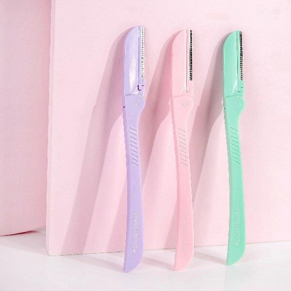 Brushworks Pastel Eyebrow Razors (Pack of 3)