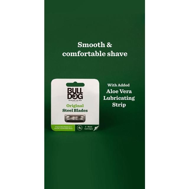 Bulldog Original Steel Razor Blades 4 per pack