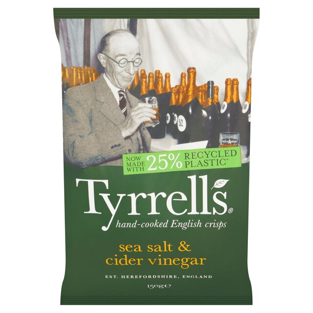 Tyrrells Sea Salt & Cider Vinegar Sharing Crisps 150g - McGrocer