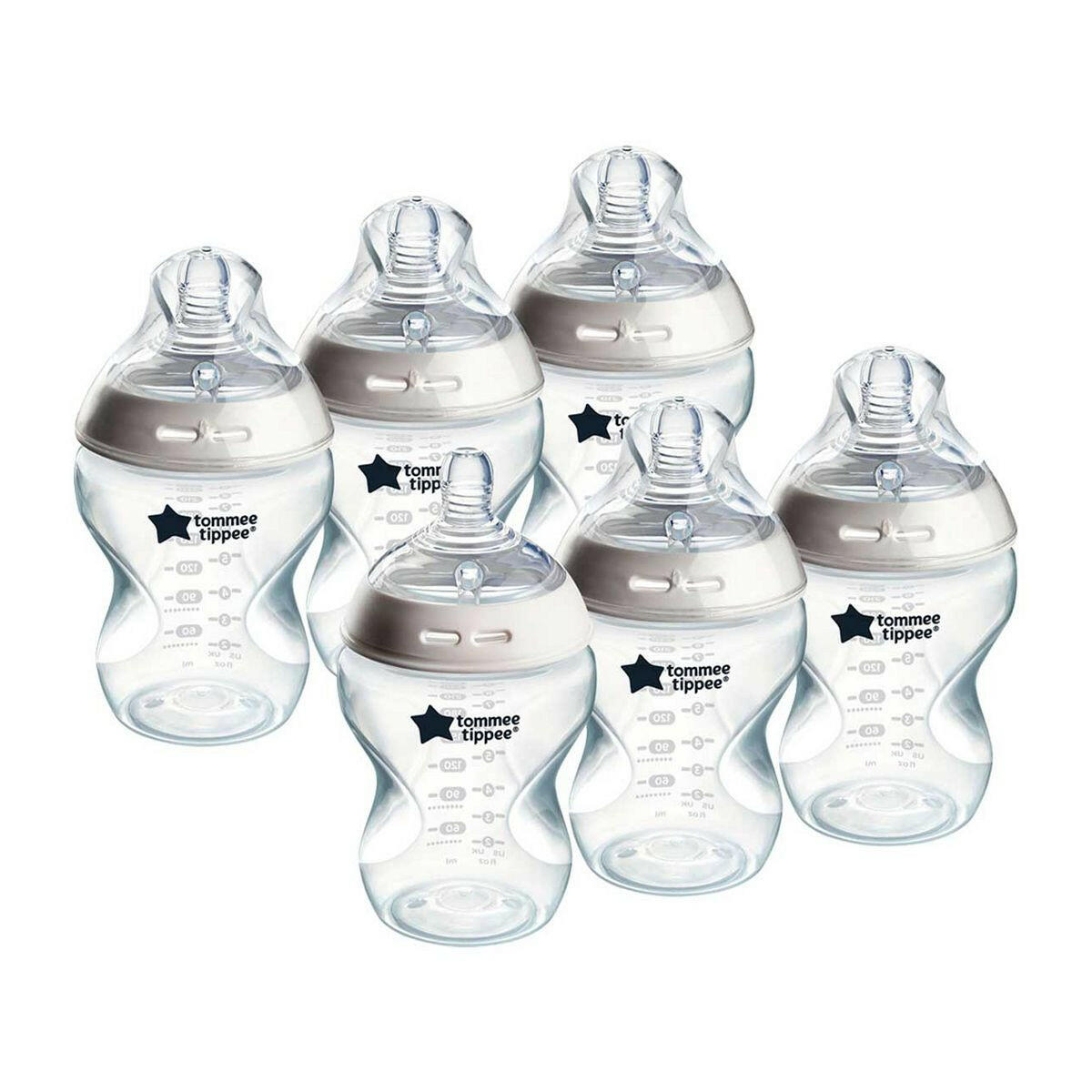 Tommee Tippee Natural Start Anti-Colic Baby Bottle, Slow Flow Breast-Like Teat, Anti-Colic Valve, Self-Sterilising, Pack of 6 Toys & Kid's Zone Boots