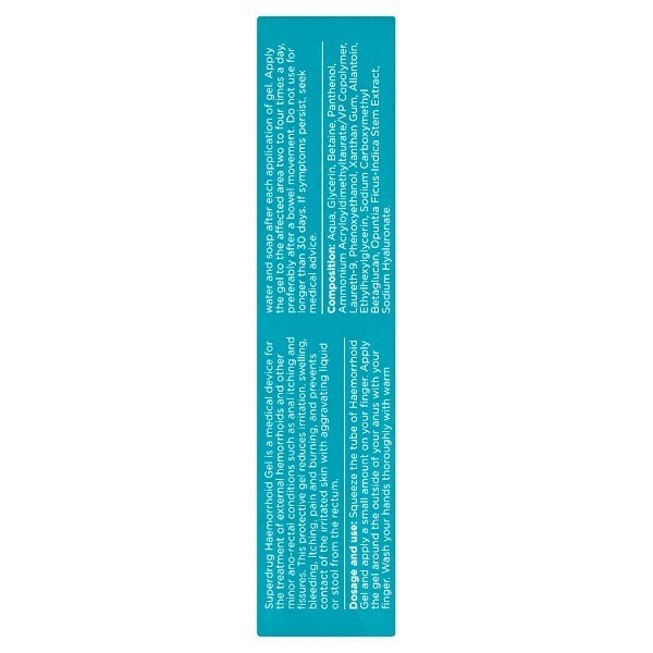 Superdrug Haemorrhoid Treatment Gel 40ml GOODS Superdrug