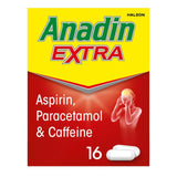 Anadin Extra Aspirin & Paracetamol Fast Acting Pain Killer Caplets   16 per pack - McGrocer