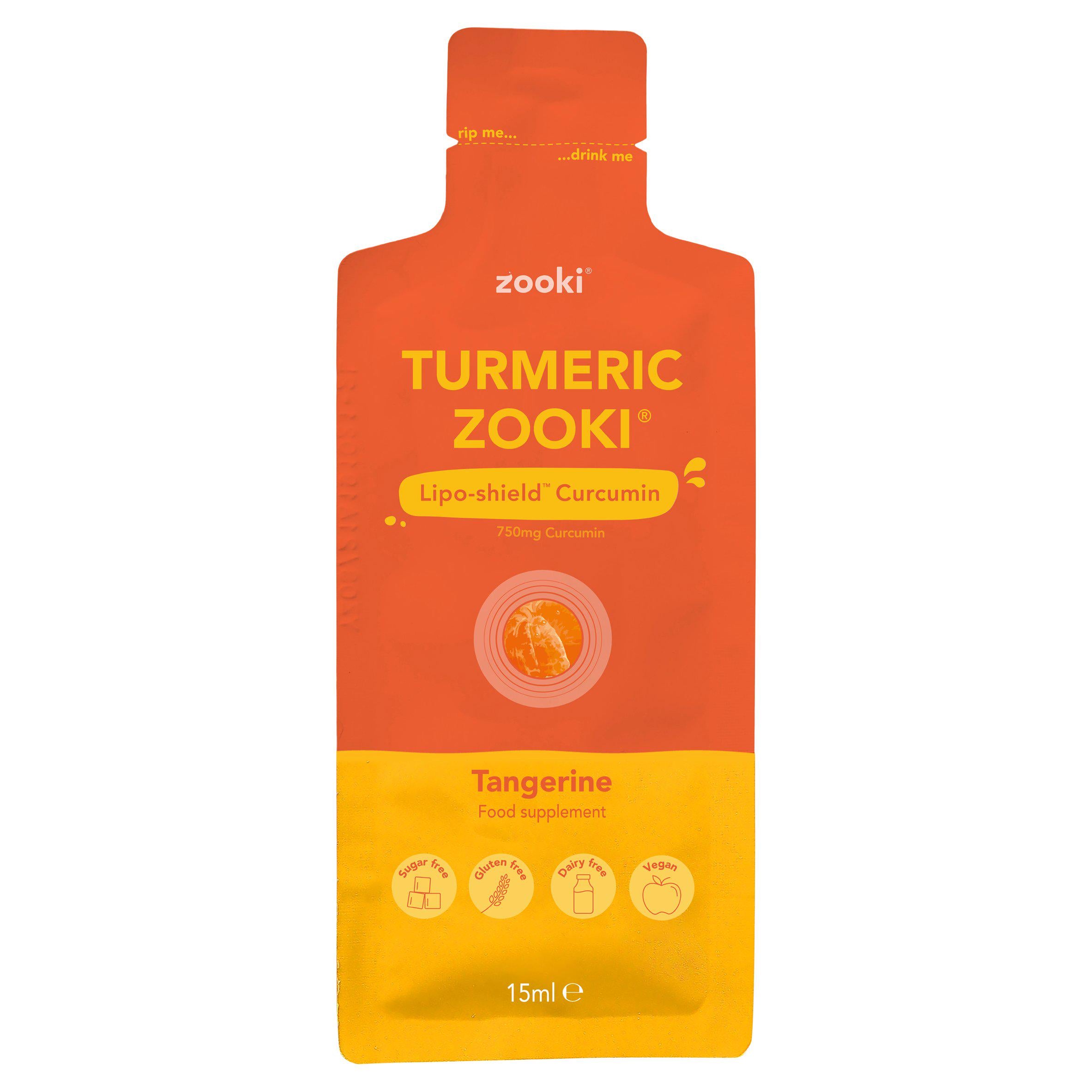 Zooki Turmeric Tangerine Flavour Sachet 15ml GOODS Sainsburys
