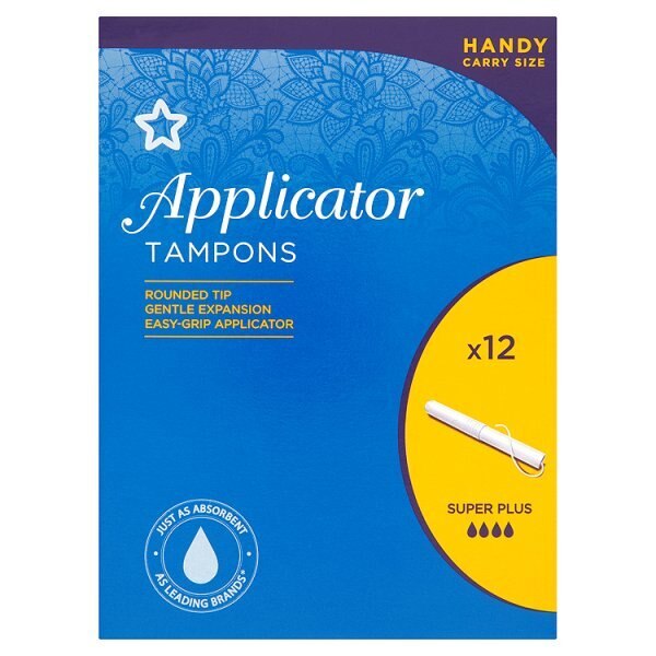 Superdrug Super Plus Applicator Tampon X12 GOODS Superdrug