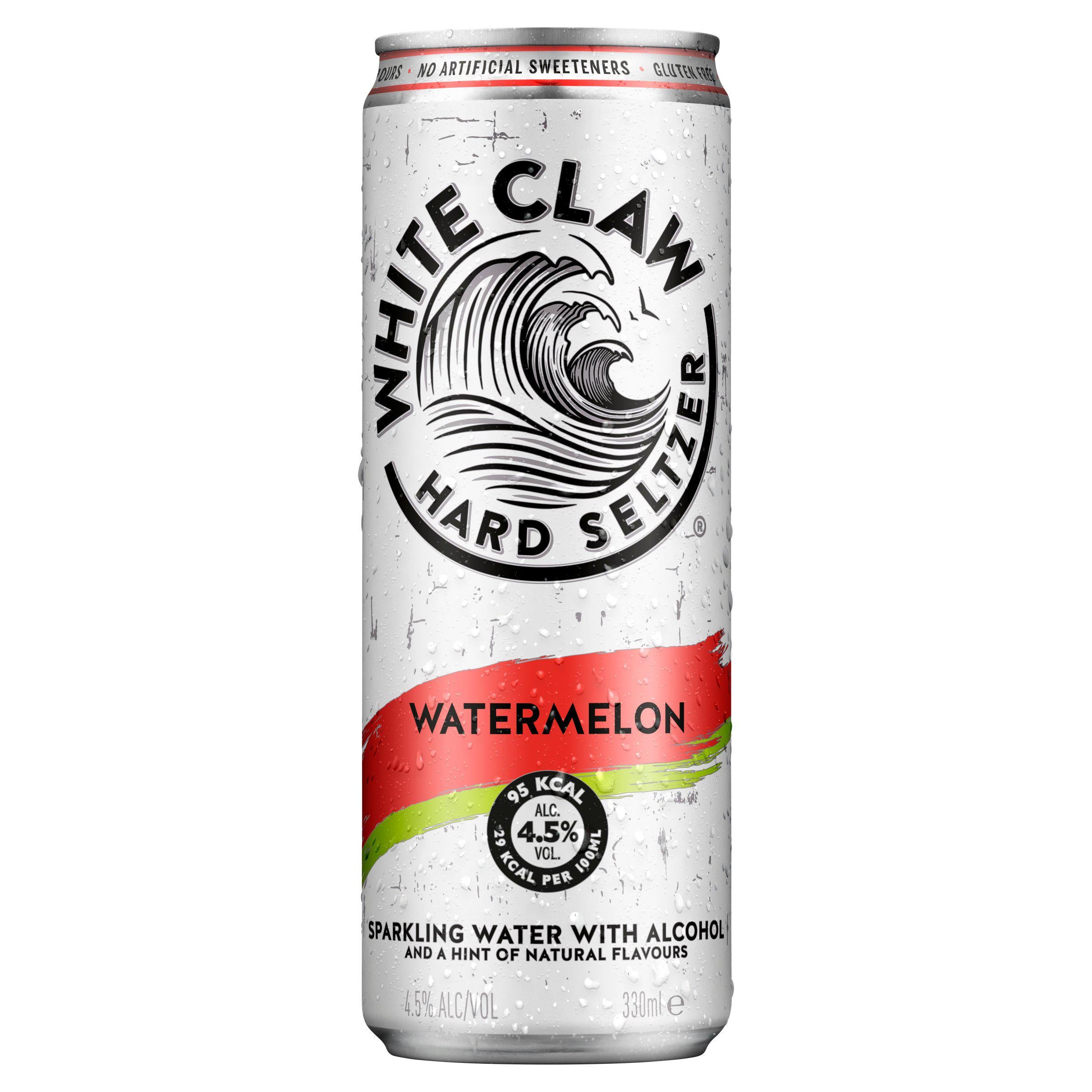 White Claw Hard Seltzer Watermelon 330ml GOODS Sainsburys